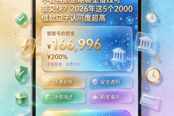 不看当前逾期哪里借钱可靠又快？2026年这5个2000借款口子认可度超高