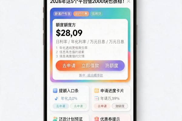 微信借1000块钱救急必看!2026年这5个平台借2000块也很稳