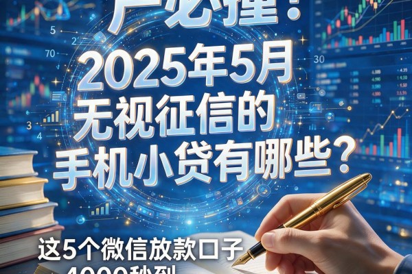 黑户必看!2025年5月无视征信的手机小贷有哪些?这5个微信放款口子4000秒到,错过拍大腿