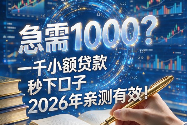 急需1000?这5个一千小额贷款秒下口子2026年亲测有效!