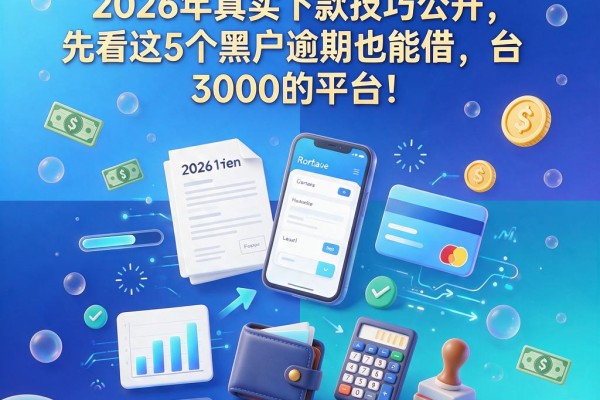 征信黑了也能贷到10万?2026年真实下款技巧公开,先看这5个黑户逾期也能借3000的平台!