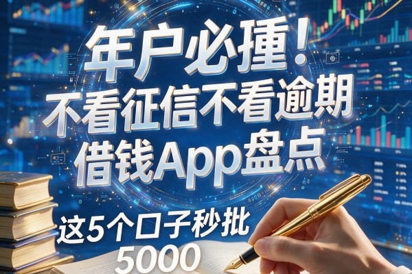 黑户必看！不看征信不看逾期的借钱App盘点，这5个口子秒批5000临时周转超方便