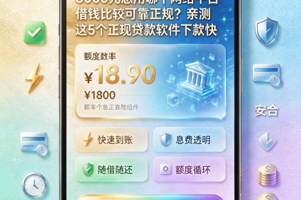 8000元急用哪个网络平台借钱比较可靠正规?亲测这5个正规贷款软件下款快