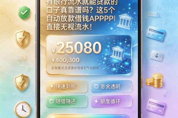 有银行流水就能贷款的口子真靠谱吗？这5个自动放款借钱APP直接无视流水！