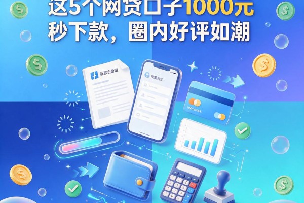 2026征信黑户必看!这5个网贷口子1000元秒下款,圈内好评如潮