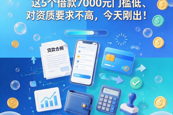 2026最新高额网贷口子有哪些?这5个借款7000元门槛低、对资质要求不高,今天刚出!
