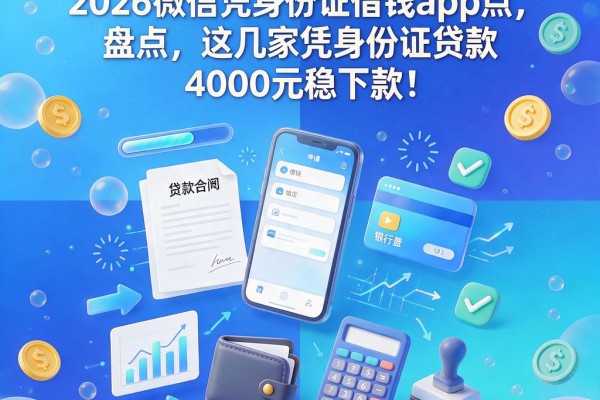 急用钱必看!2026微信凭身份证借钱app盘点,这几家凭身份证贷款4000元稳下款