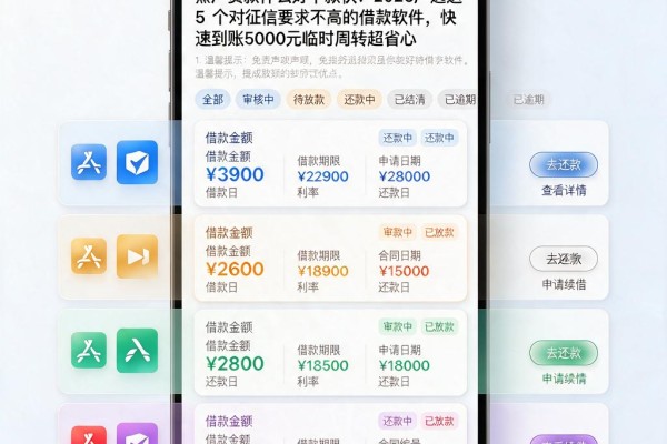 黑户贷款什么好下款快?2026严选这5个对征信要求不高的借款软件,快速到账5000元临时周转超省心