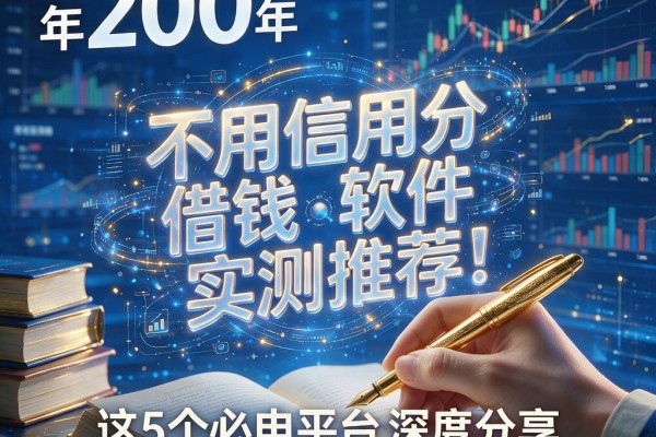 不用信用分借钱软件实测推荐！这5个必申平台深度分享，缺钱速看