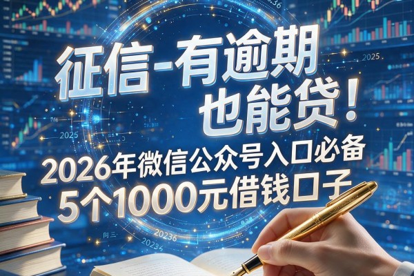征信有逾期也能贷!2026年微信公众号入口必备的5个1000元借钱口子