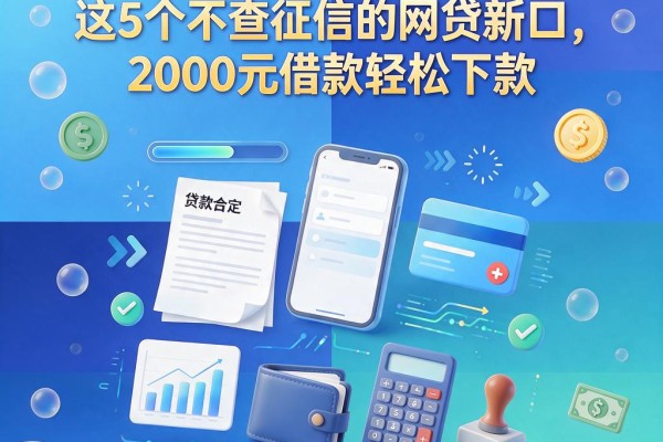 2026年最新揭秘!这5个不查征信的网贷新口,2000元借款轻松下款