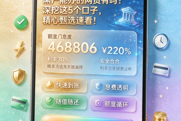 黑户能办的网贷有吗？深挖这5个口子，精心甄选速看！