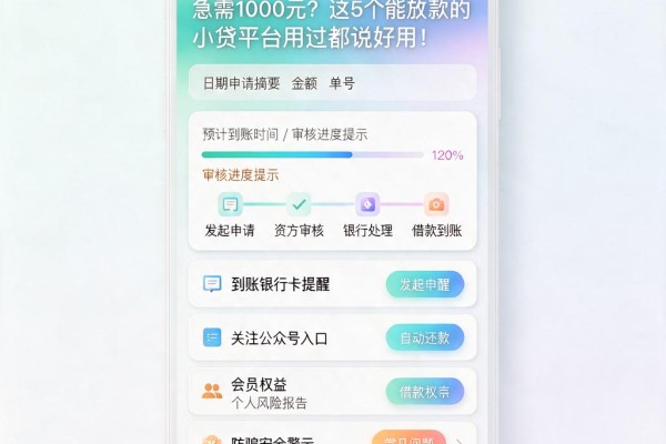 急需1000元?这5个能放款的小贷平台用过都说好用!