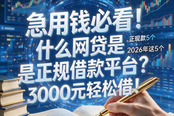 急用钱必看!什么网贷是正规借款平台?2026年这5个正规贷款平台,3000元轻松借!