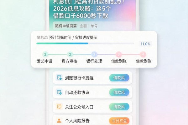 利息低门槛高的贷款别乱点!2026低息攻略:这5个借款口子6000秒下款