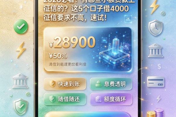 2026必看!有哪些小额贷款上征信的?这5个口子借4000征信要求不高,速试!