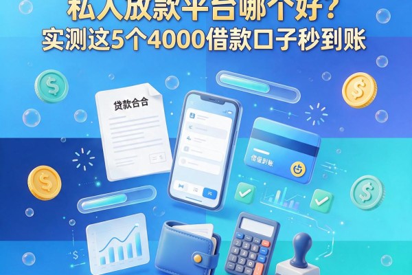 急用钱必看!私人放款平台哪个好?实测这5个4000借款口子秒到账