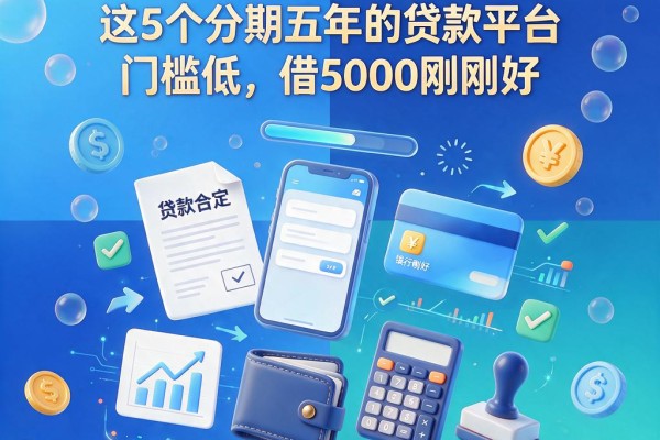 急需用钱又不想月供太高？这5个分期五年的贷款平台门槛低，借5000刚刚好