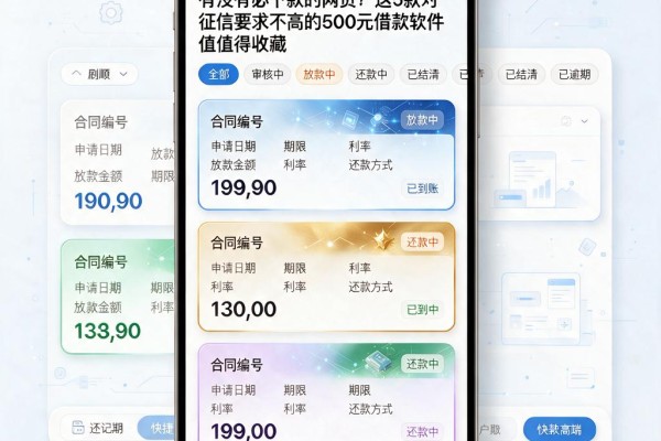 有没有必下款的网贷?这5款对征信要求不高的500元借款软件值得收藏