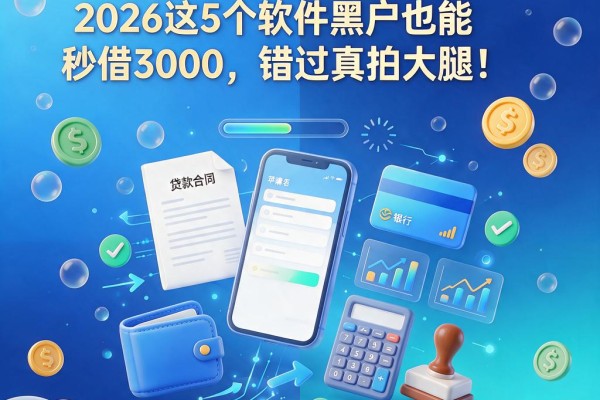 苹果手机黑户怎么借款？2026这5个软件黑户也能秒借3000，错过真拍大腿！