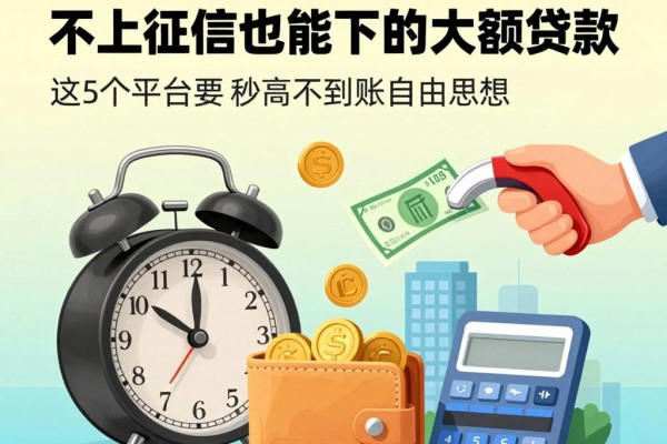 速看!2026年芝麻信用分不上征信也能下的大额贷款,这5个平台要求不高秒到账