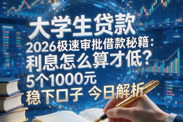 大学生贷款利息怎么算才低？2026极速审批借款秘籍：5个1000元稳下口子今日解析