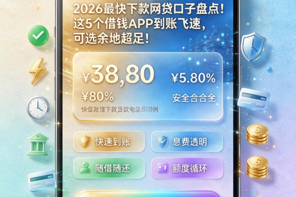 2026最快下款网贷口子盘点！这5个借钱APP到账飞速，可选余地超足！