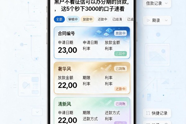 黑户不看征信可以办分期的贷款,这5个秒下3000的口子速看