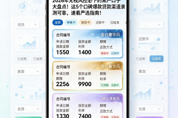2026年无视风控必下的黑户口子大盘点！这5个口碑爆款贷款渠道亲测可靠，速看严选指南！