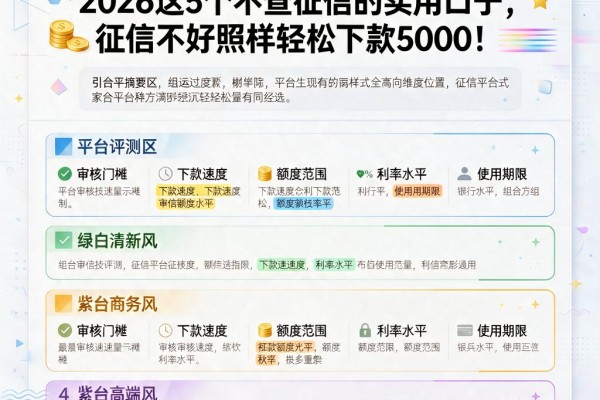 征信黑了烂了也能借!2026这5个不查征信的实用口子,征信不好照样轻松下款5000