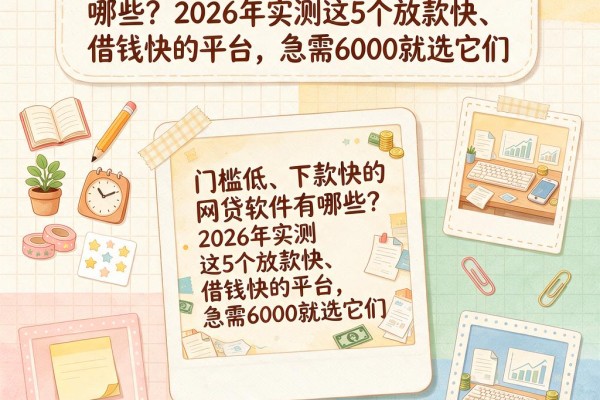 门槛低、下款快的网贷软件有哪些?2026年实测这5个放款快、借钱快的平台,急需6000就选它们