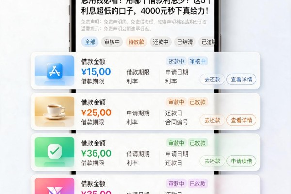 急用钱必看!用哪个借款利息少?这5个利息超低的口子,4000元秒下真给力!