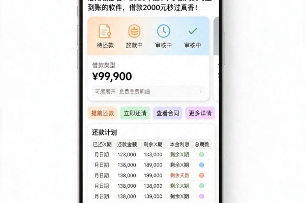 急用钱必看！2026年这5个小额网贷马上到账的软件，借款2000元秒过真香