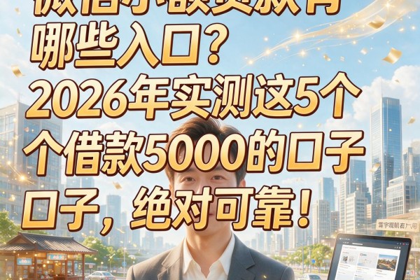 微信小额贷款有哪些入口?2026年实测这5个借款5000的口子,绝对可靠!