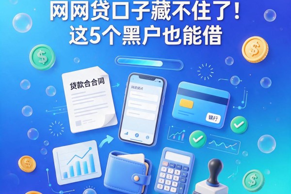 2026黑户必下大额分期网贷口子藏不住了！这5个黑户也能借
