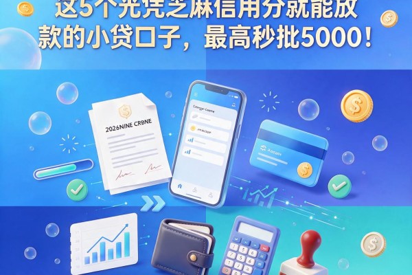 2026独家实测!这5个光凭芝麻信用分就能放款的小贷口子,最高秒批5000!