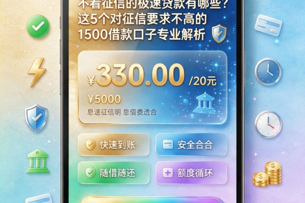 不看征信的极速贷款有哪些?这5个对征信要求不高的1500借款口子专业解析