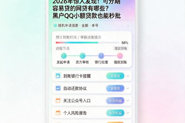 2026年惊人发现！可分期容易贷的网贷有哪些？黑户QQ小额贷款也能秒批