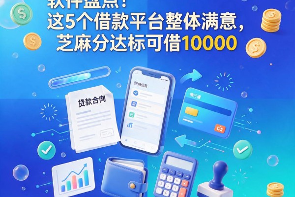 芝麻信用能直接借钱的软件盘点！这5个借款平台整体满意，芝麻分达标可借10000