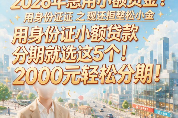 2026年急用小额资金?用身份证小额贷款分期就选这5个!2000元轻松分期