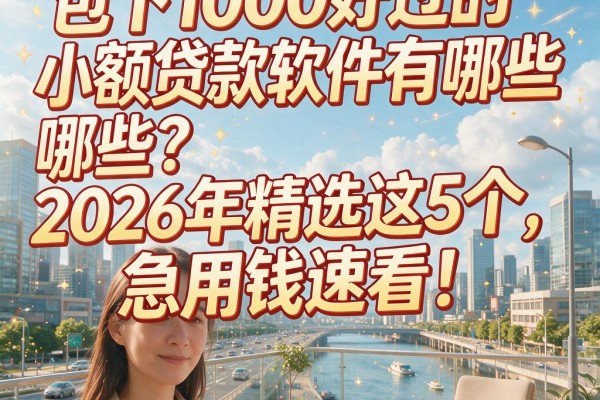 包下1000好过的小额贷款软件有哪些？2026年精选这5个，急用钱速看！