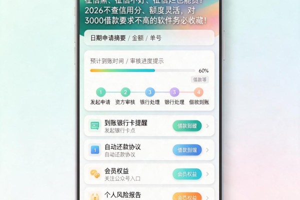 征信黑、征信不好、征信烂也能贷？2026不查信用分、额度灵活、对3000借款要求不高的软件务必收藏！