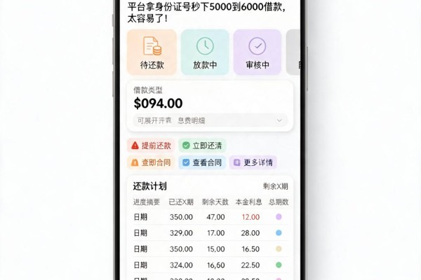 身份证号被拿去贷款包下5000!这几个平台拿身份证号秒下5000到6000借款,太容易了