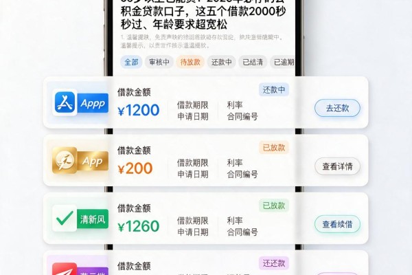 55岁以上也能贷！2026年必存的公积金贷款口子，这五个借款2000秒过、年龄要求超宽松
