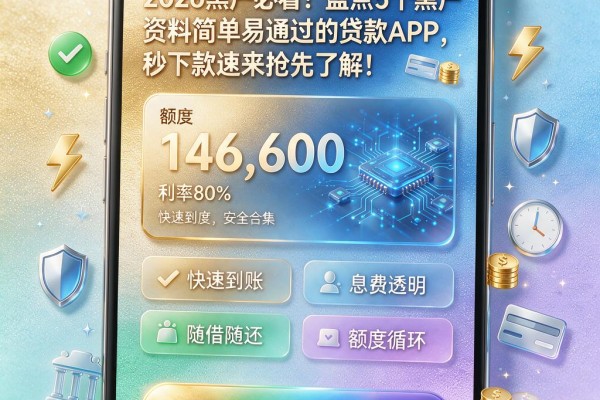2026黑户必看！盘点5个黑户资料简单易通过的贷款APP，秒下款速来抢先了解