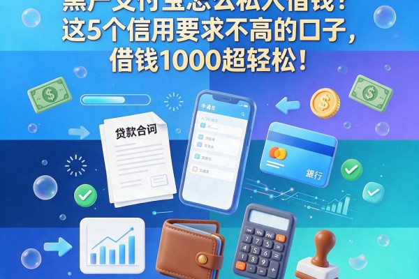 2026年意外发现!黑户支付宝怎么私人借钱?这5个信用要求不高的口子,借钱1000超轻松