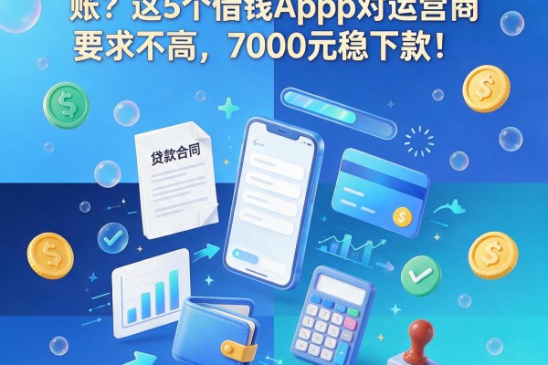 不查运营商的网贷也能秒到账?这5个借钱App对运营商要求不高,7000元稳下款!