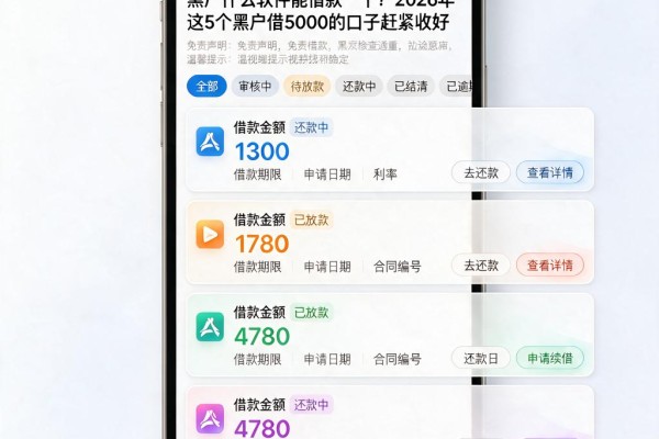 黑户什么软件能借款一千？2026年这5个黑户借5000的口子赶紧收好
