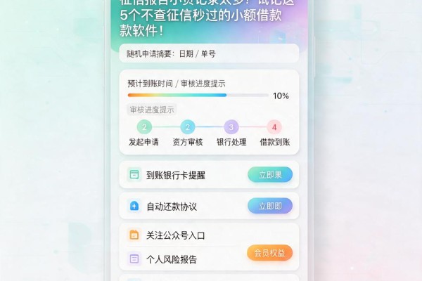 征信报告小贷记录太多?试试这5个不查征信秒过的小额借款软件