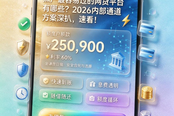黑户最容易过的网贷平台有哪些？2026内部通道方案深扒，速看！
